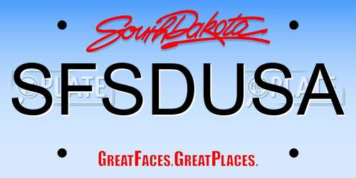 SFSDUSA South Dakota License Plate