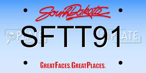 SFTT91 South Dakota License Plate