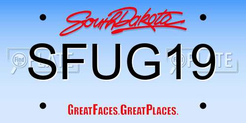 SFUG19 South Dakota License Plate