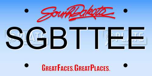 SGBTTEE South Dakota License Plate