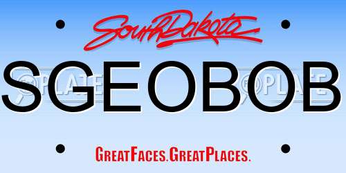 SGEOBOB South Dakota License Plate