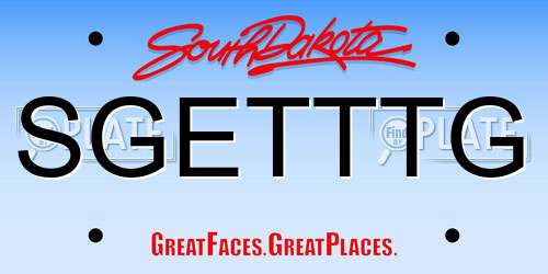 SGETTTG South Dakota License Plate