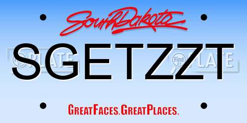 SGETZZT South Dakota License Plate