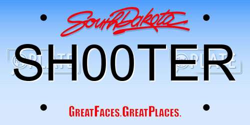 SH00TER South Dakota License Plate