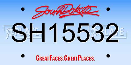 SH15532 South Dakota License Plate