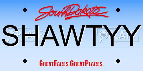 SHAWTYY South Dakota License Plate