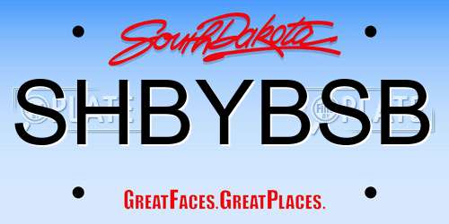 SHBYBSB South Dakota License Plate