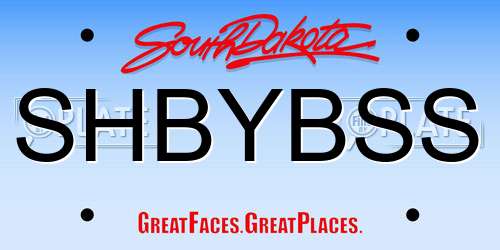 SHBYBSS South Dakota License Plate