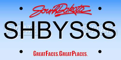 SHBYSSS South Dakota License Plate