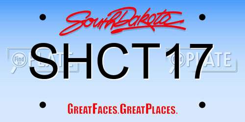 SHCT17 South Dakota License Plate