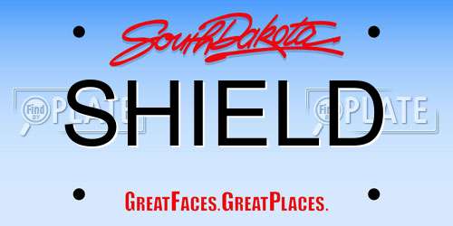 SHIELD South Dakota License Plate