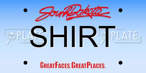 SHIRT South Dakota License Plate