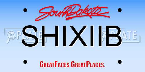 SHIXIIB South Dakota License Plate