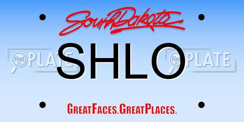 SHLO South Dakota License Plate