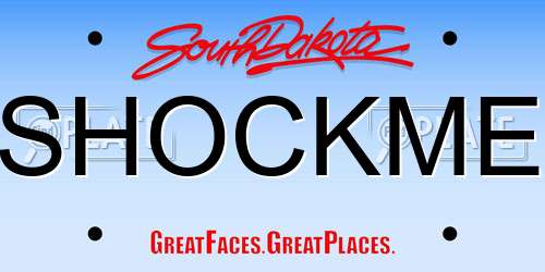 SHOCKME South Dakota License Plate