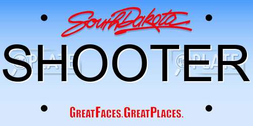SHOOTER South Dakota License Plate