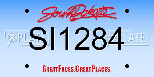 SI1284 South Dakota License Plate