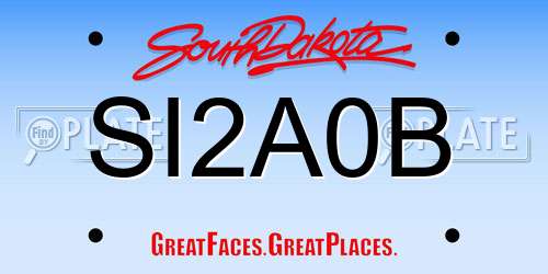 SI2A0B South Dakota License Plate