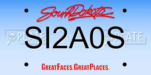 SI2A0S South Dakota License Plate