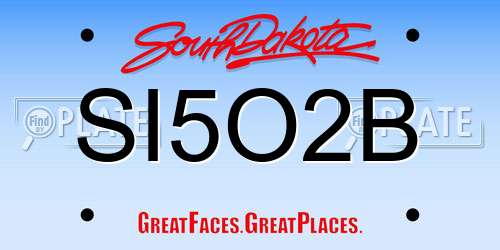 SI5O2B South Dakota License Plate