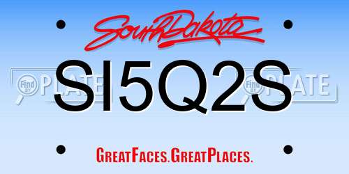 SI5Q2S South Dakota License Plate