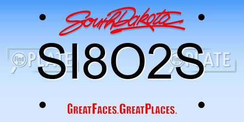 SI8O2S South Dakota License Plate