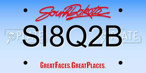 SI8Q2B South Dakota License Plate