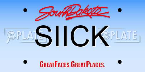 SIICK South Dakota License Plate