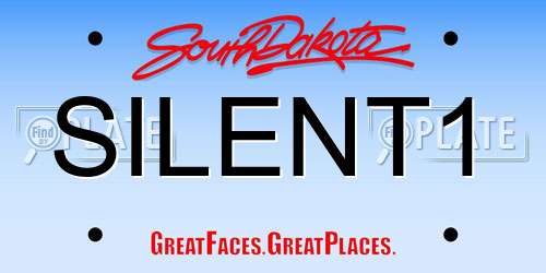 SILENT1 South Dakota License Plate