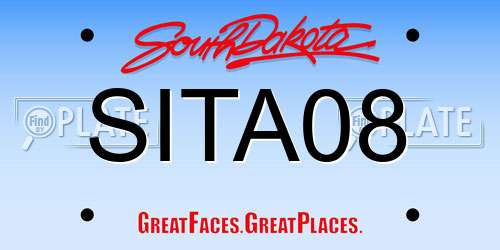 SITA08 South Dakota License Plate