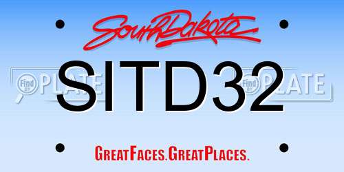 SITD32 South Dakota License Plate