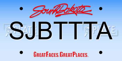 SJBTTTA South Dakota License Plate