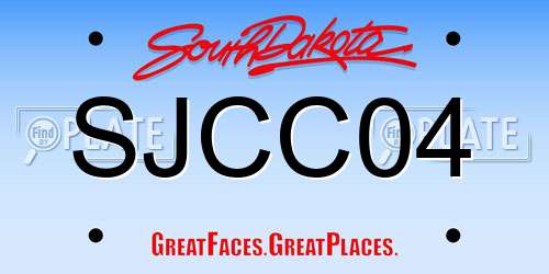 SJCC04 South Dakota License Plate