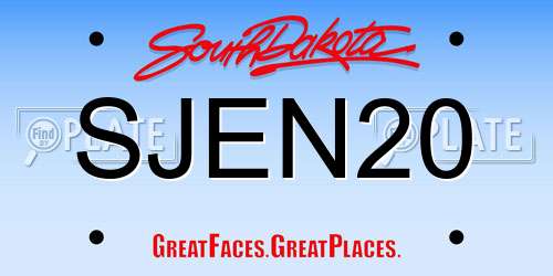SJEN20 South Dakota License Plate