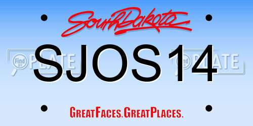 SJOS14 South Dakota License Plate