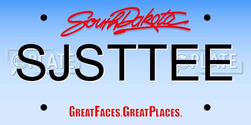 SJSTTEE South Dakota License Plate