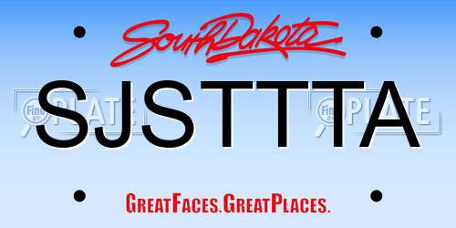 SJSTTTA South Dakota License Plate