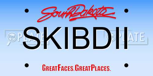 SKIBDII South Dakota License Plate
