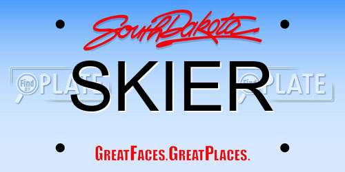 SKIER South Dakota License Plate