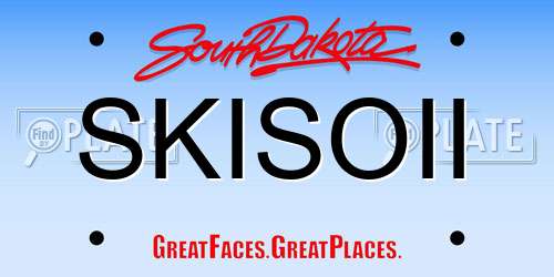 SKISOII South Dakota License Plate