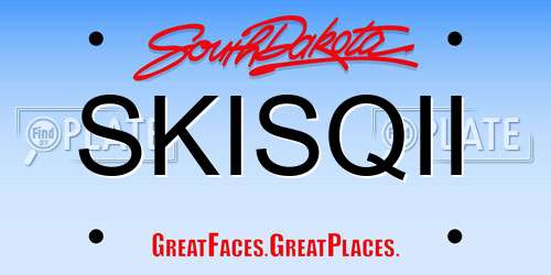 SKISQII South Dakota License Plate