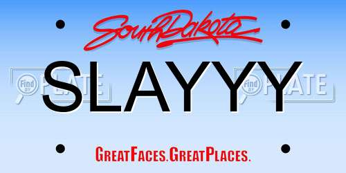 SLAYYY South Dakota License Plate