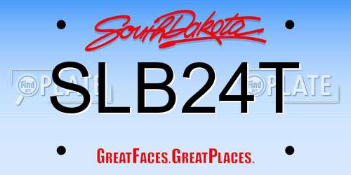 SLB24T South Dakota License Plate