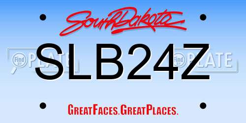 SLB24Z South Dakota License Plate