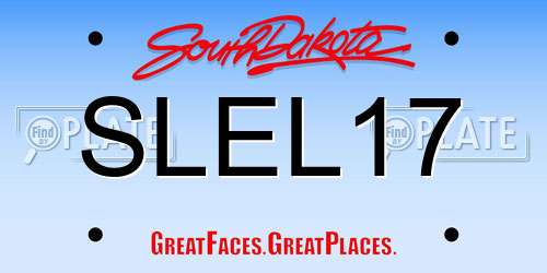 SLEL17 South Dakota License Plate