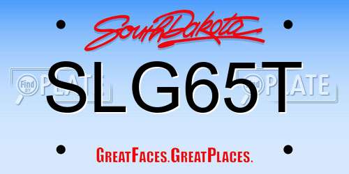 SLG65T South Dakota License Plate