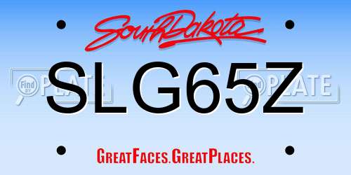 SLG65Z South Dakota License Plate