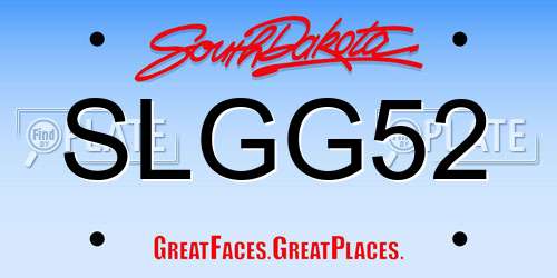 SLGG52 South Dakota License Plate