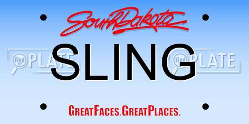 SLING South Dakota License Plate