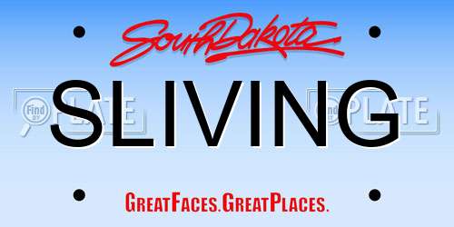 SLIVING South Dakota License Plate